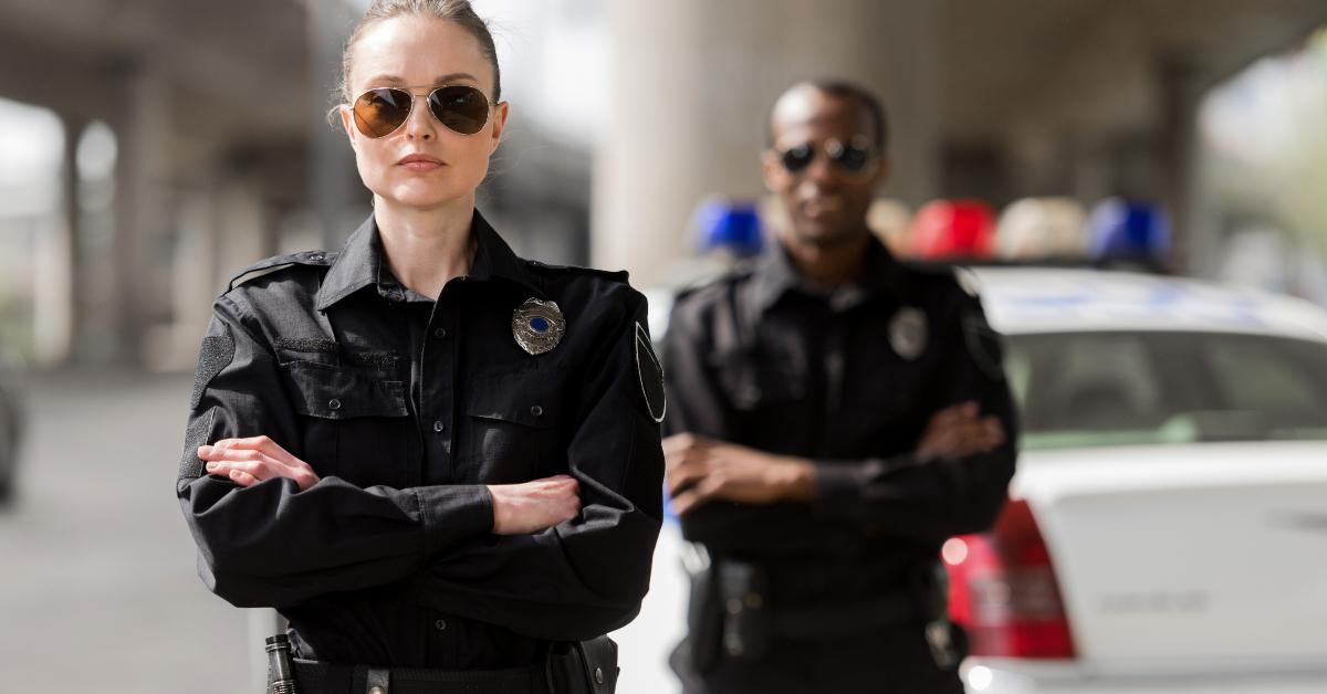 police officers with crossed arms