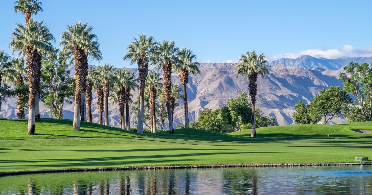 water feature on a golf course in Palm Desert
