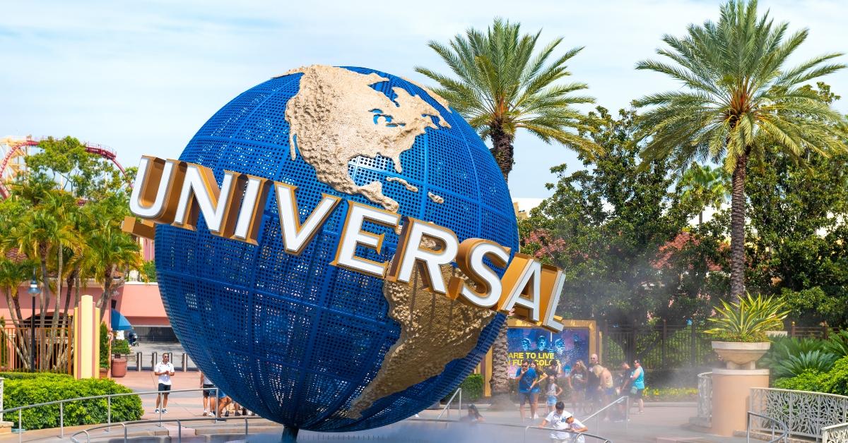 Universal Studios logo in the Orlando themed park