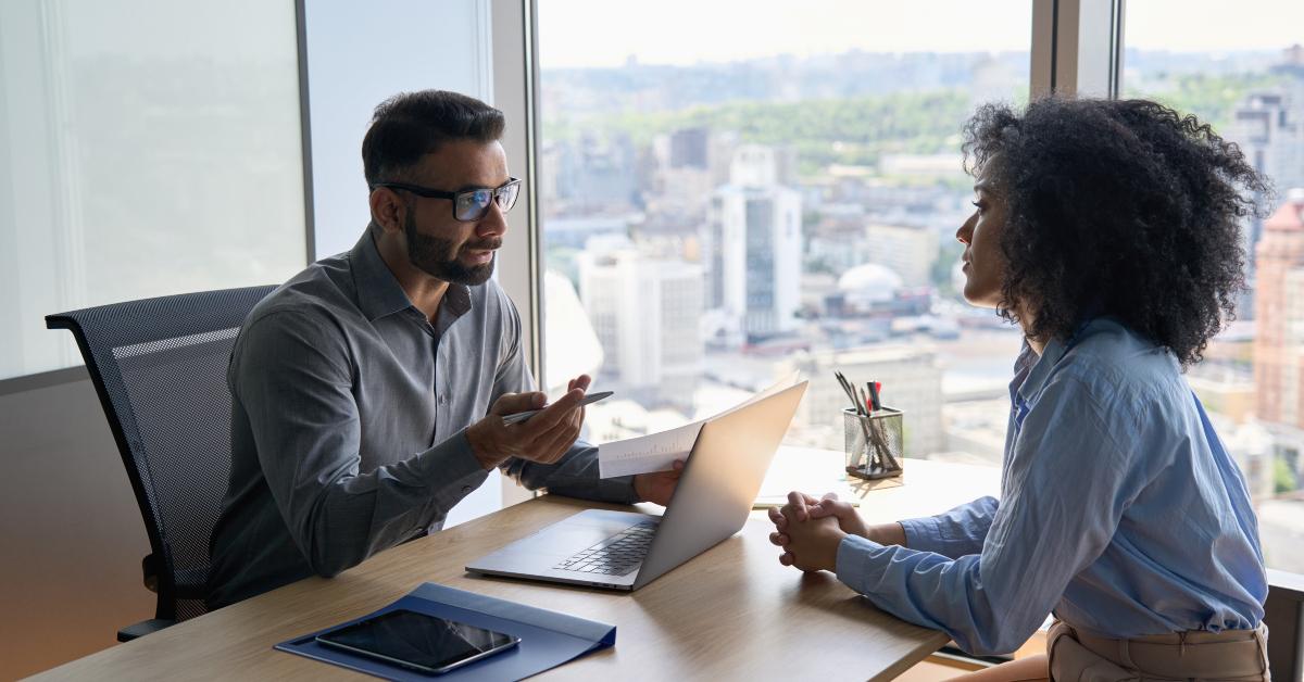 hr director having interview