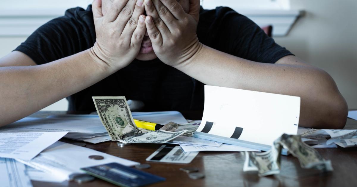 stressed woman worrying about financial debt