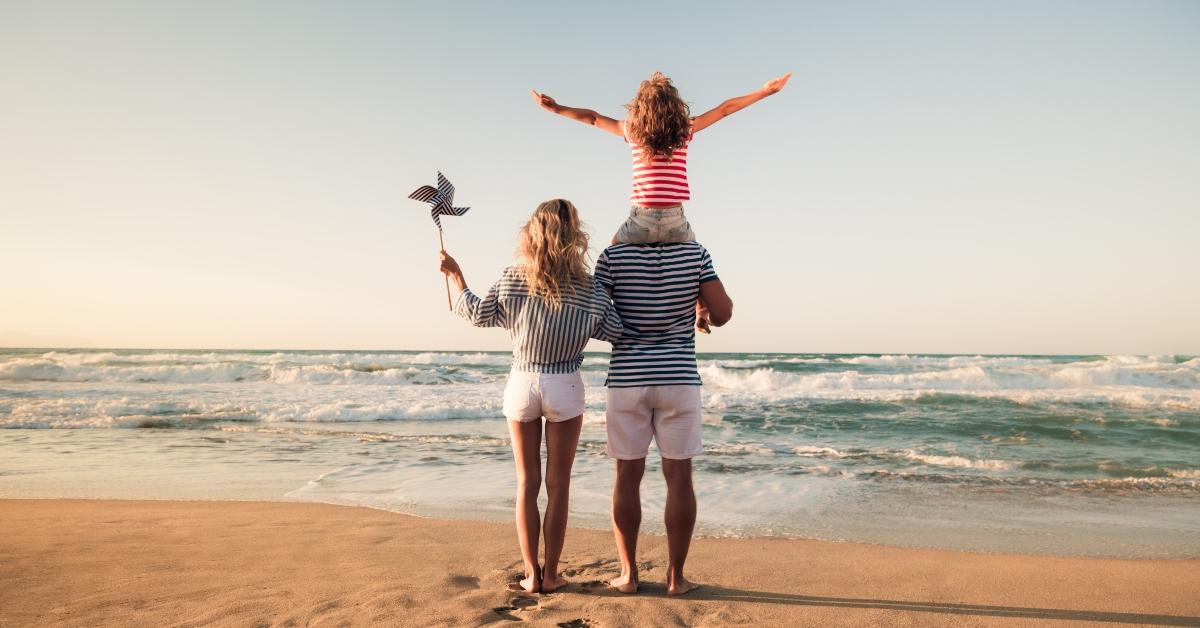 happy family having fun on summer vacation