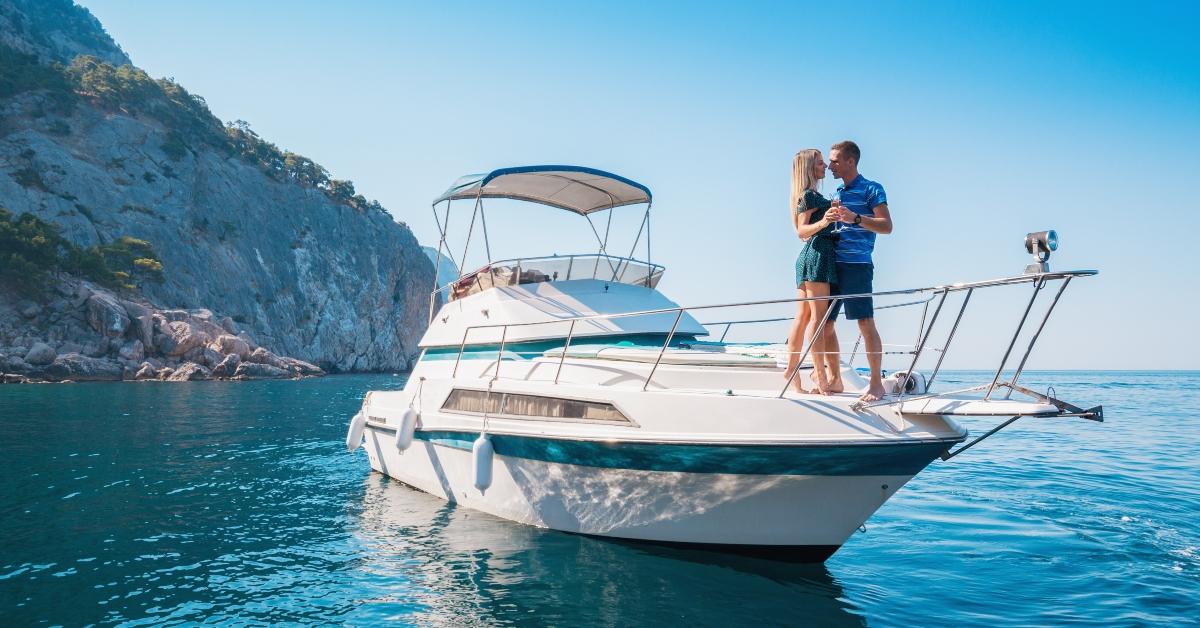 couple on a yacht