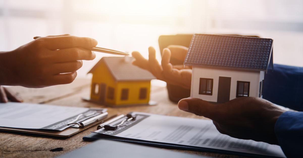 real estate broker agent presenting 