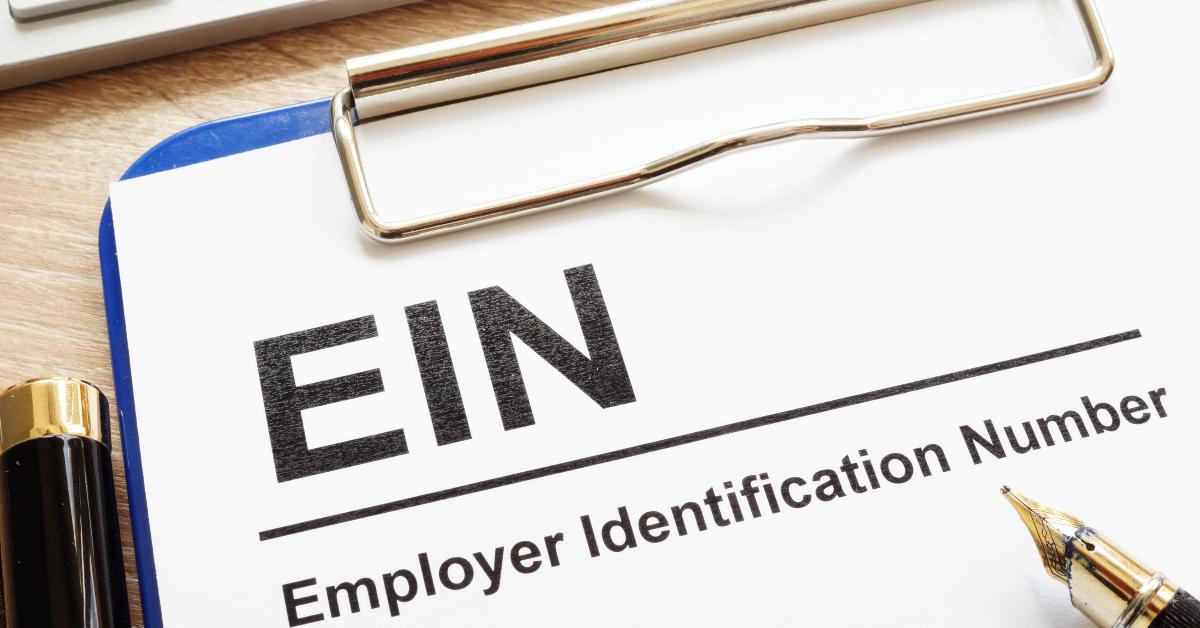 Employer Identification Number (EIN) on a clipboard
