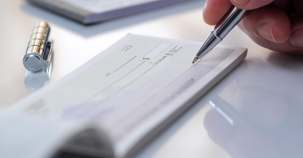prepare writing a check