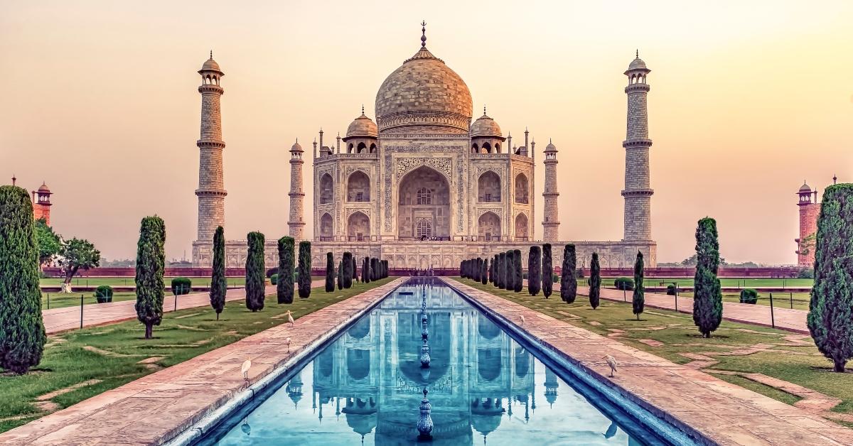 Taj Mahal in sunrise light