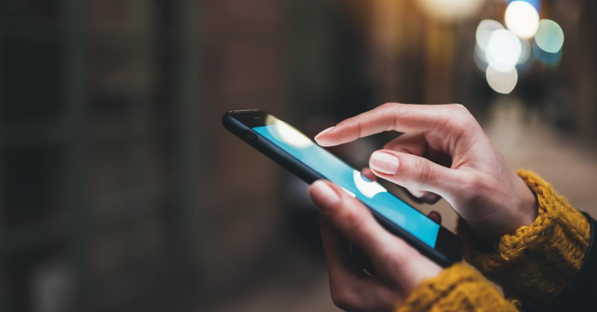 person texting text message