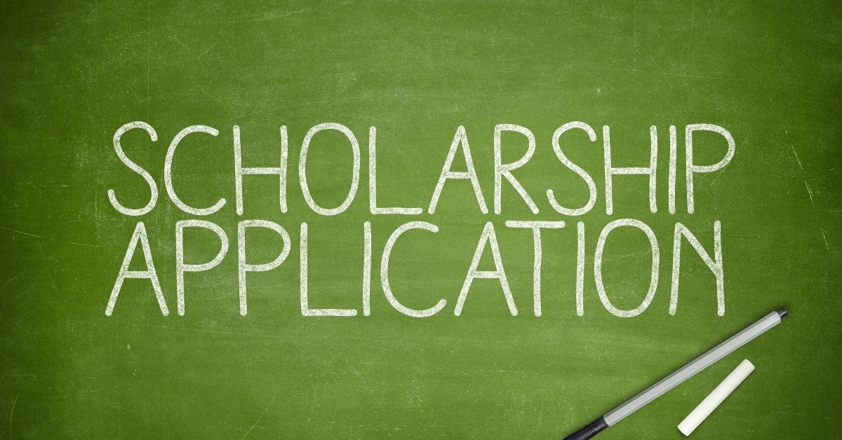 scholarship application concept on blackboard