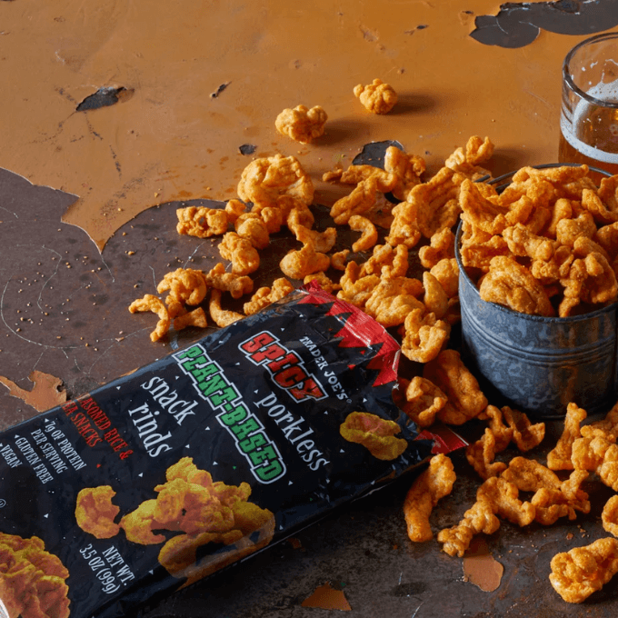 Trader Joe's-Spicy porkless plant-based snack rinds