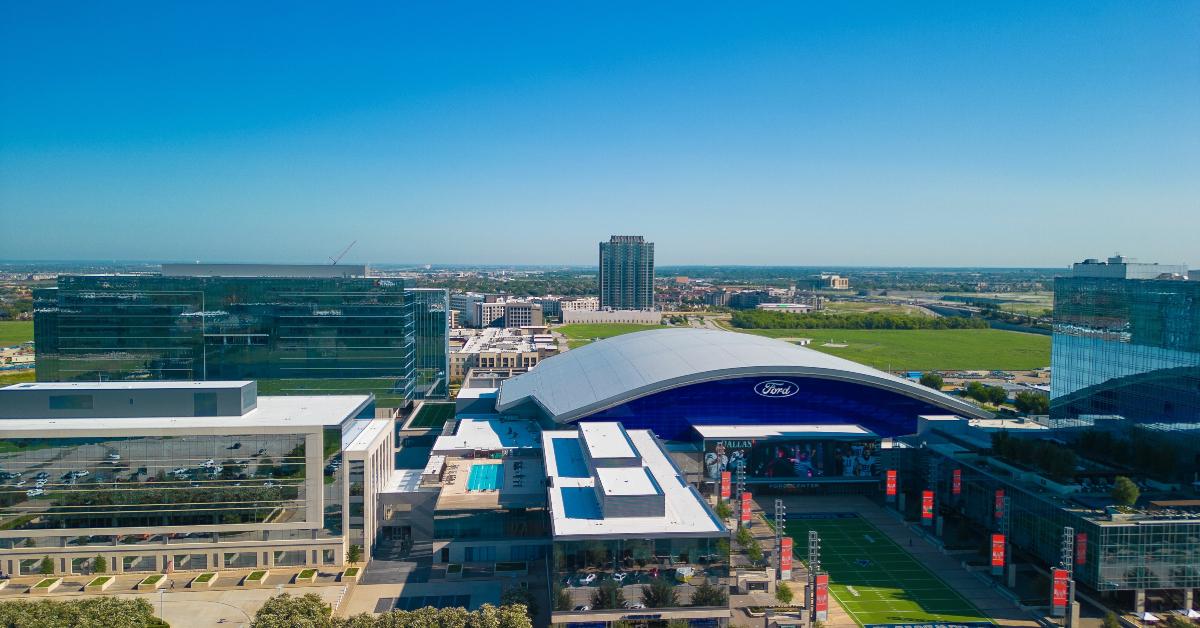 aerial shot of Dallas Cowboys