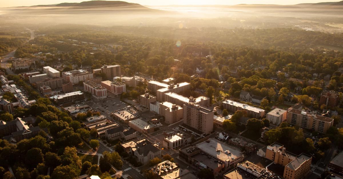 aerial view of State College PA