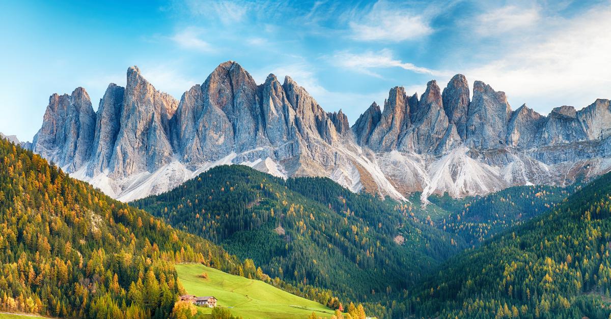 landscape of Italian dolomites
