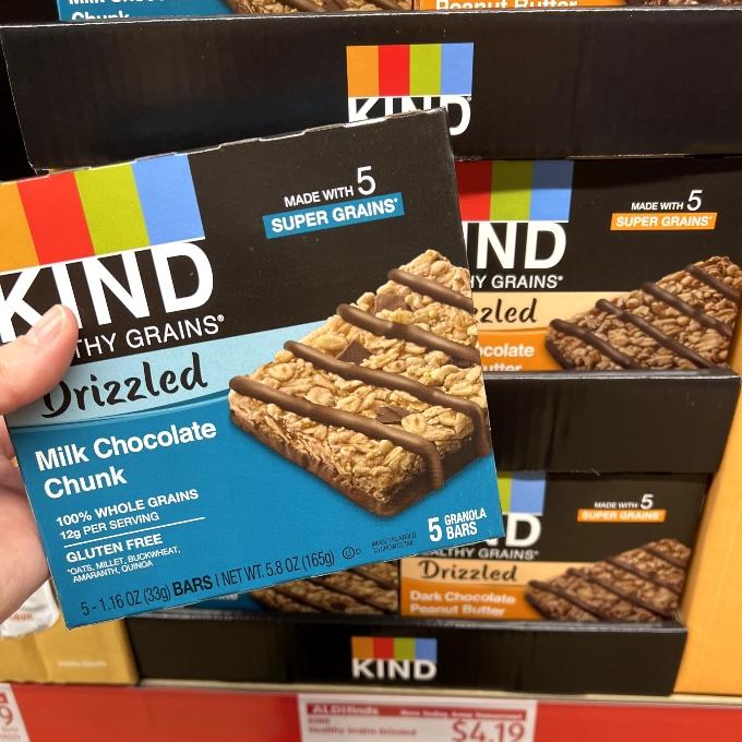 kind drizzled granola bars aldi