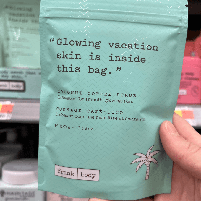 Walmart-Frank Body coconut coffee scrub