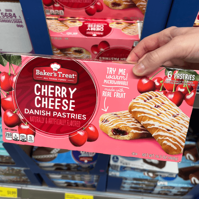 Aldi-Baker’s Treat Cherry Cheese Danish Pastries