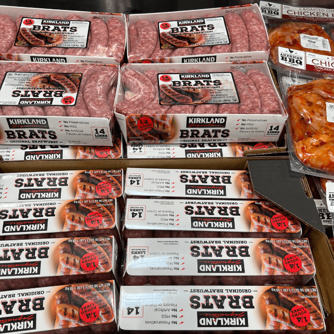 A package of bratwursts