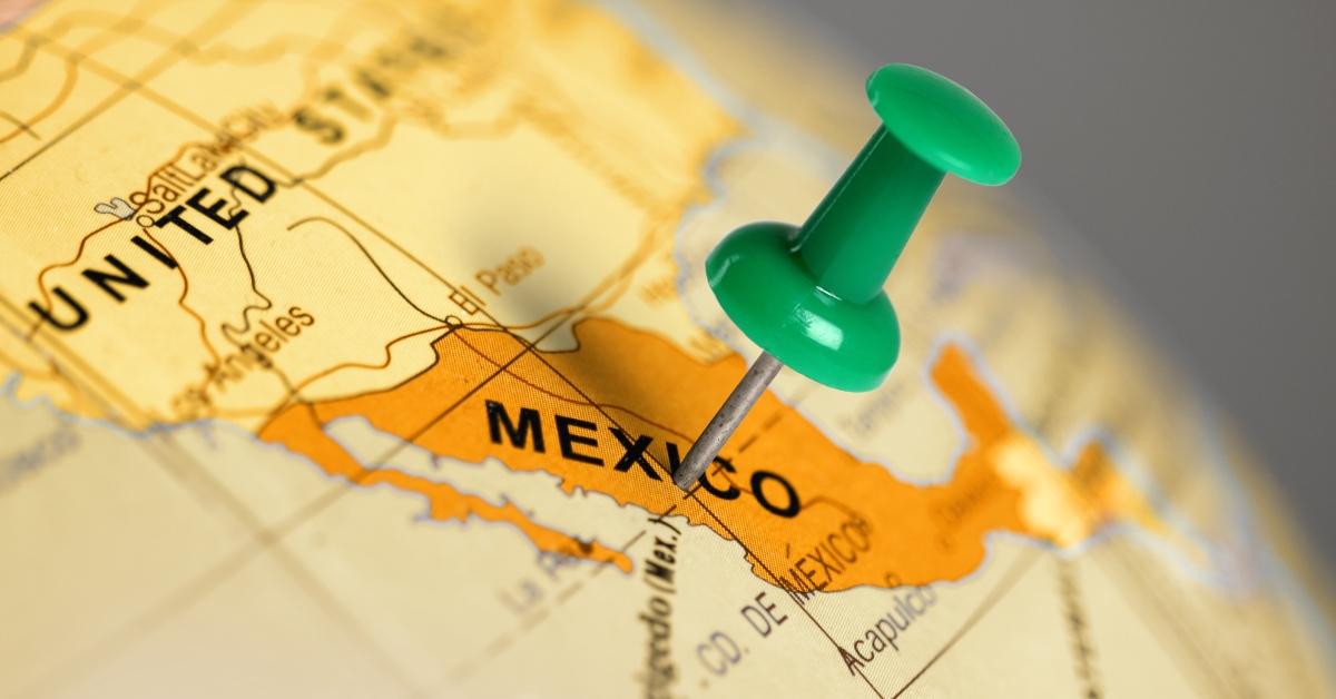green pin on the map