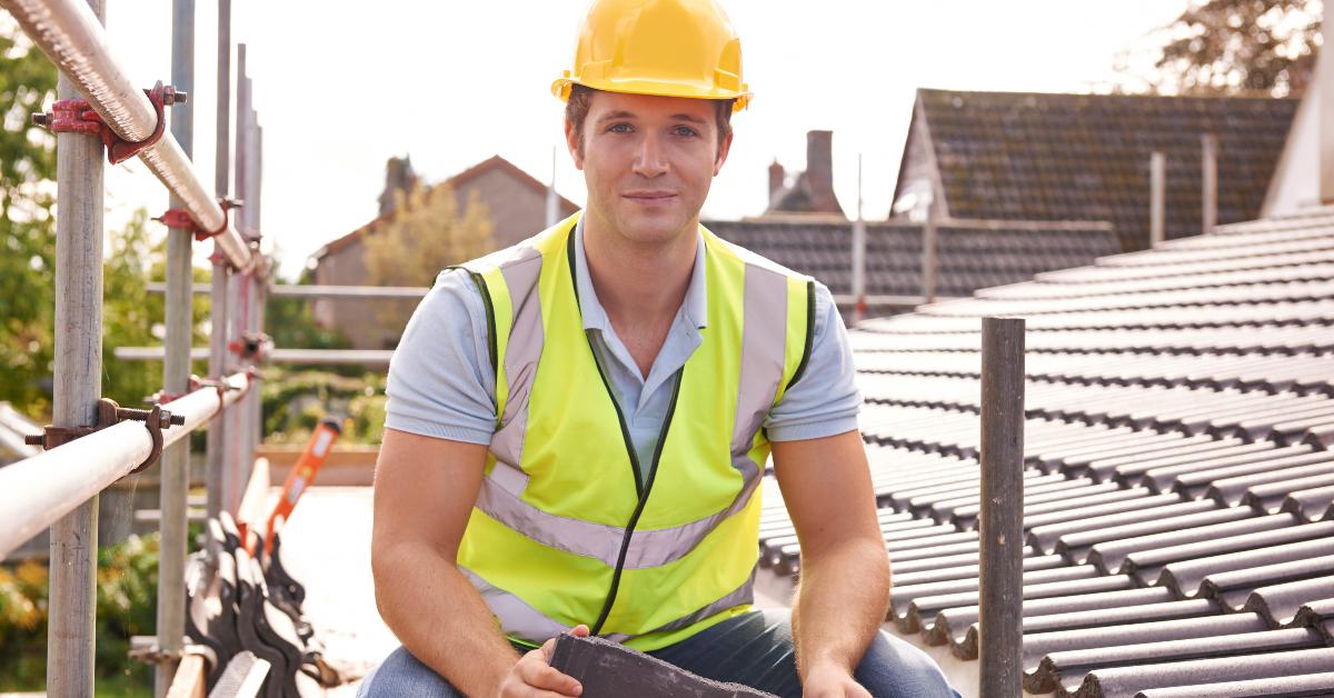 builder working on roof