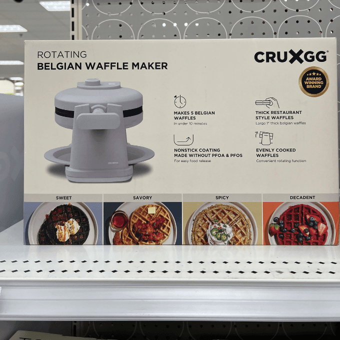 CRUXGG Rotating Belgian Waffle Maker