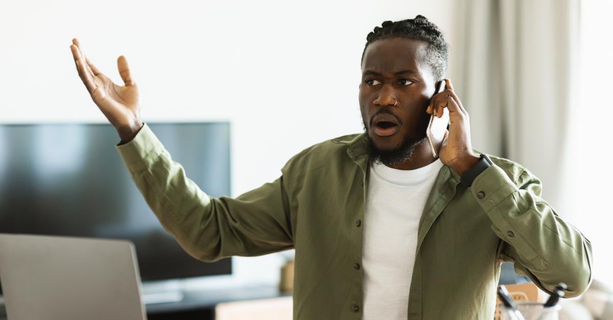 Man talking on cellphone