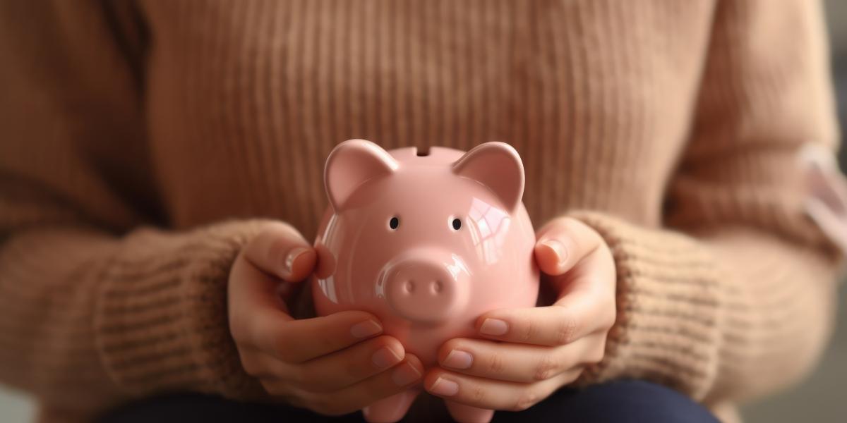 piggy bank on wood table