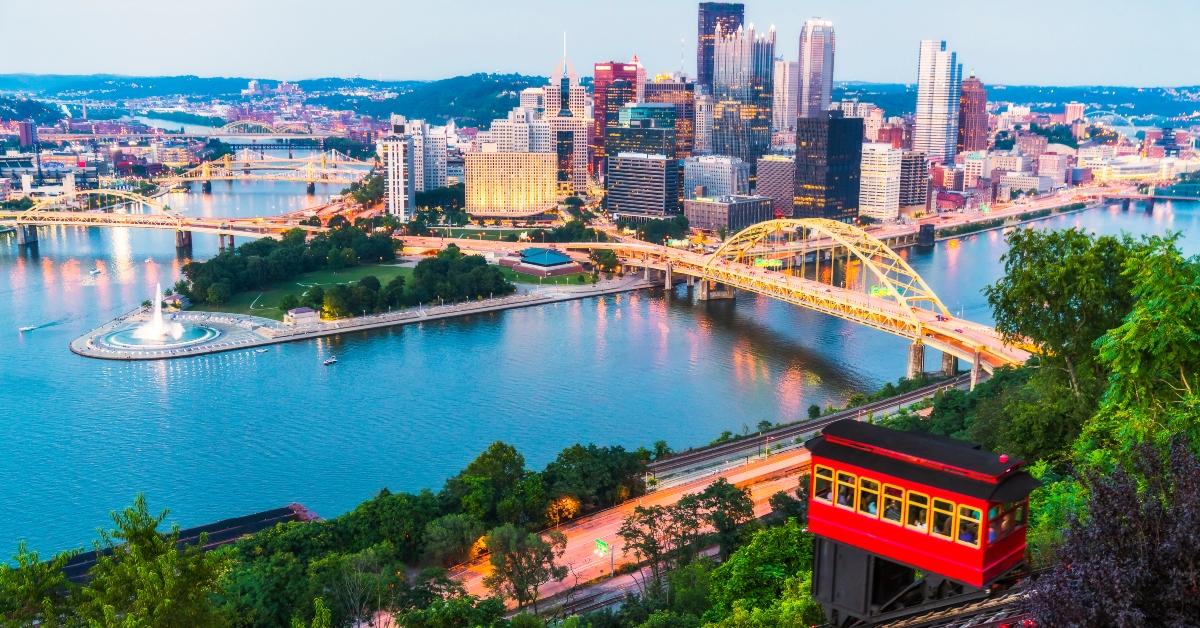 beautiful pittsburgh at twilight.