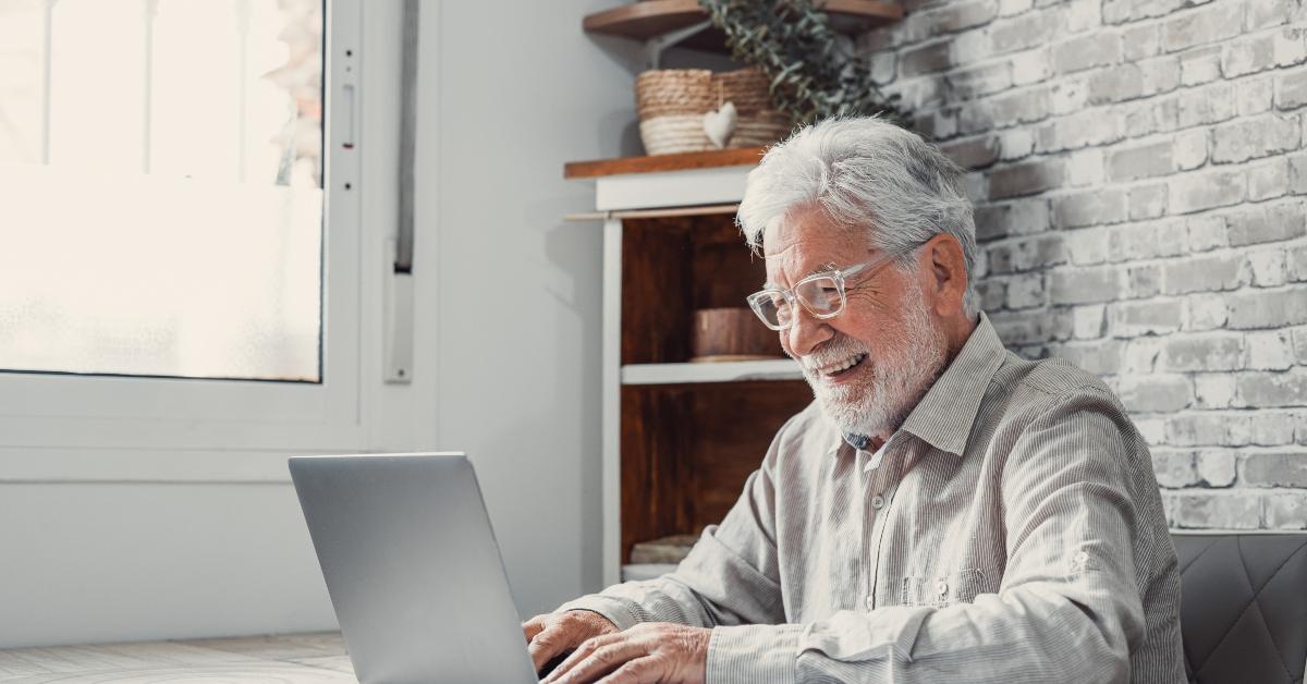 Man working at laptop