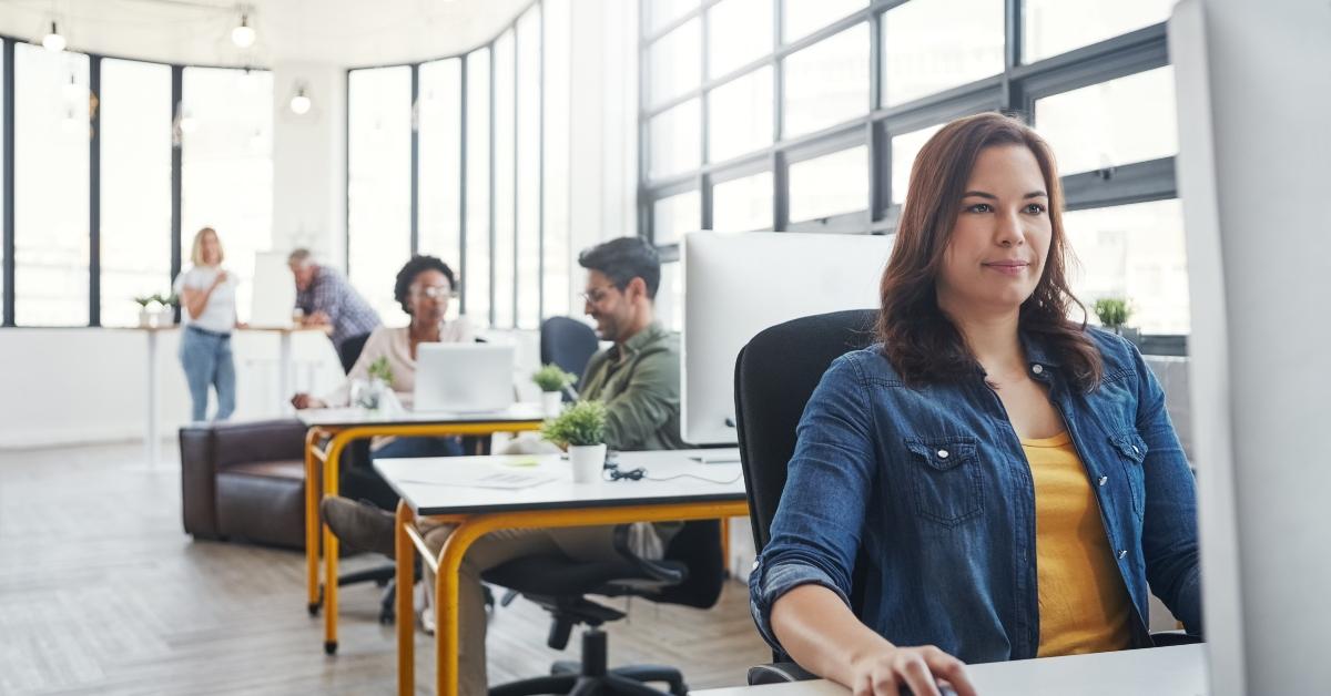 Woman working at computer