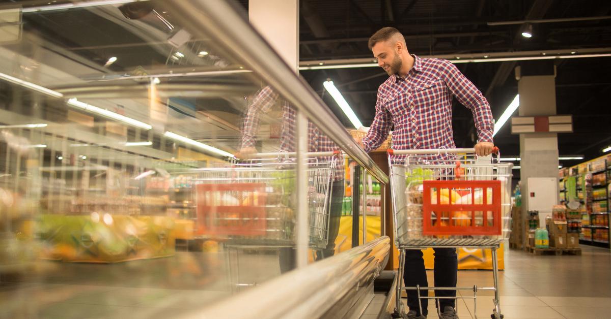 Man with shopping cart