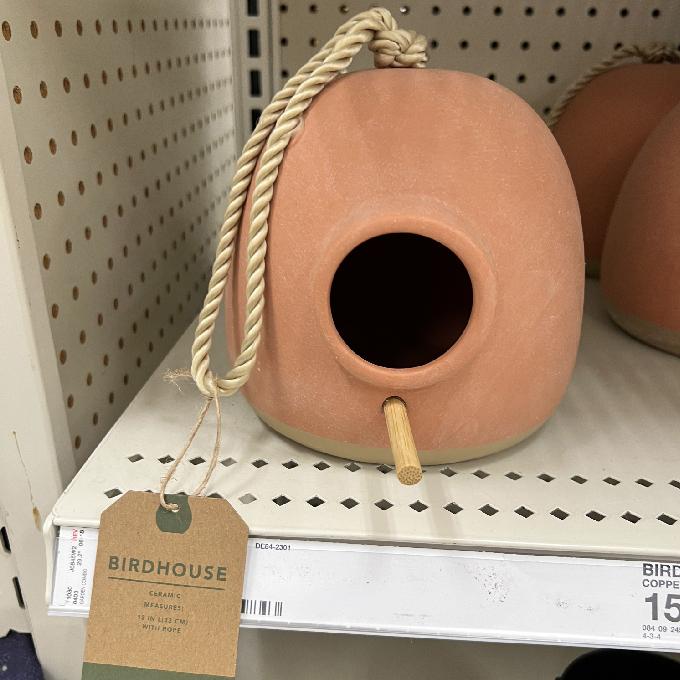 smith and hawken ceramic birdhouse