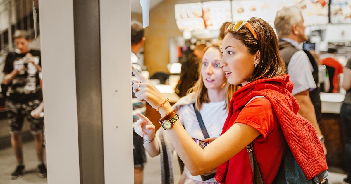 Using a touchscreen to order