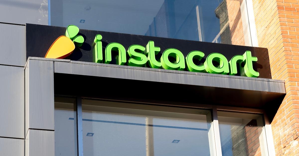 Instacart company closeup sign