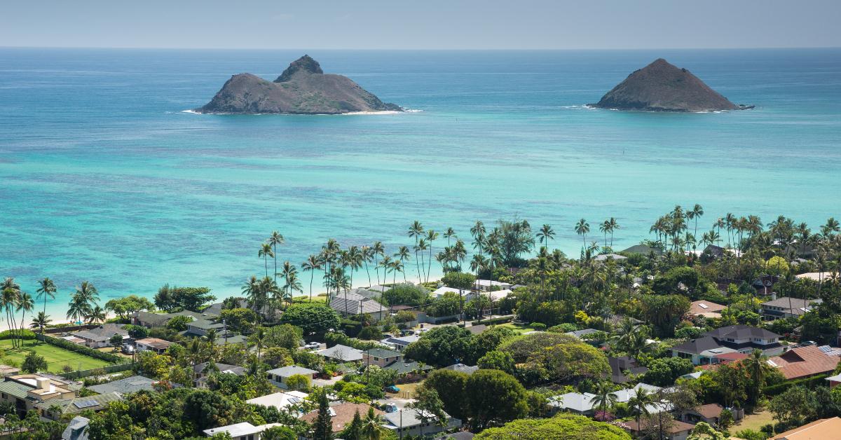 Kailua and the islands off the coast