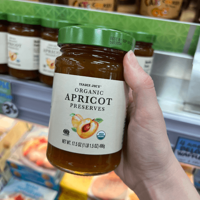 trader joes-organic apricot preserves