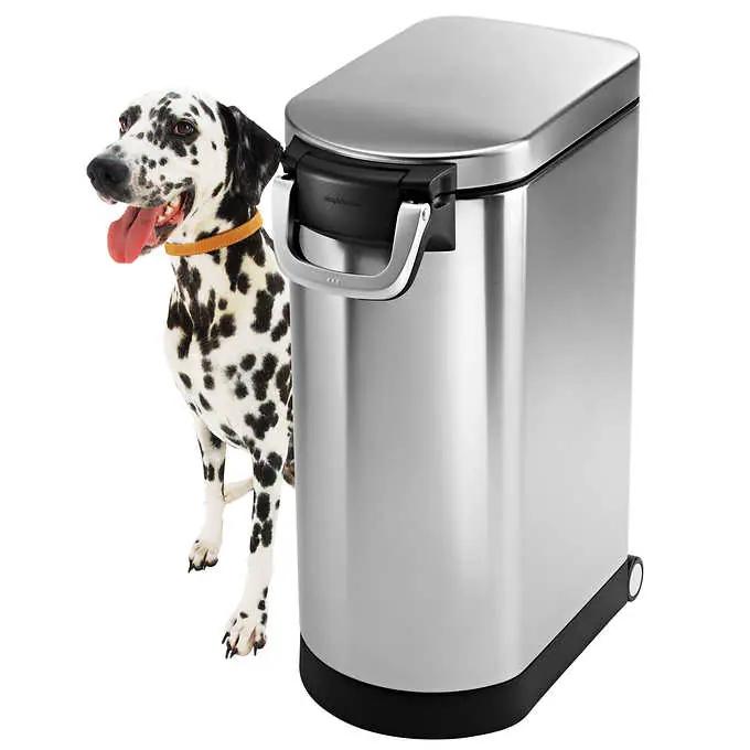 A dog food storage bin