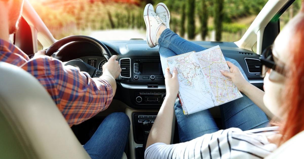 Couple with a map