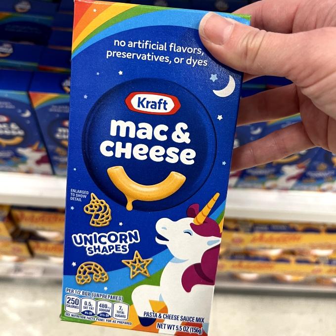 kraft mac and cheese unicorn shapes