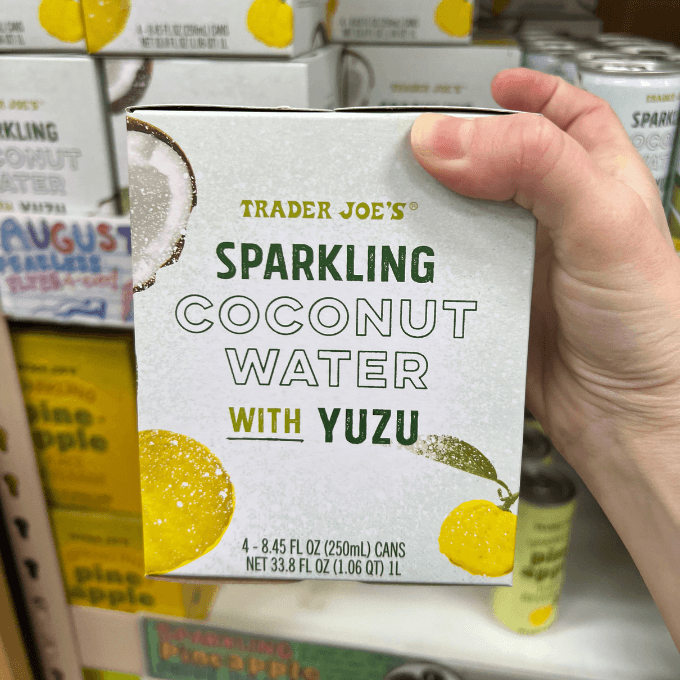 sparkling coconut water with yuzu