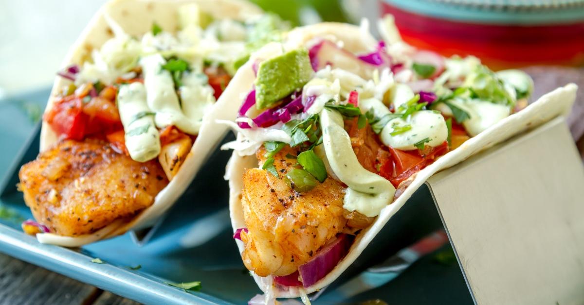 making of fresh fish tacos
