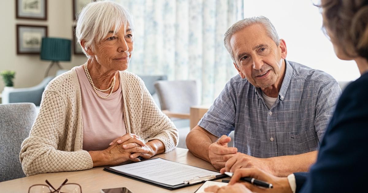 senior couple planning their investments