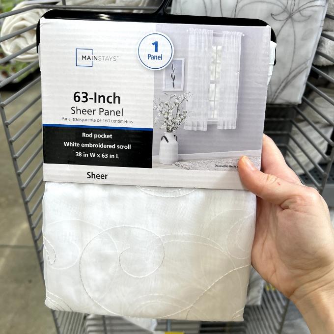 embroidered sheer curtain panel