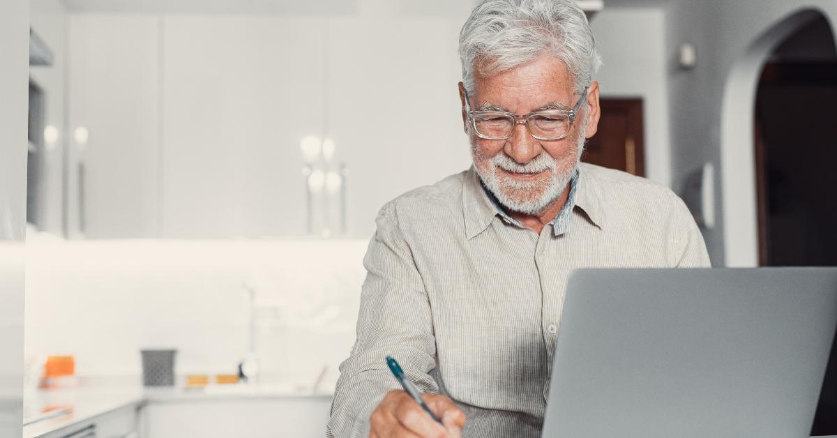 aged remote worker