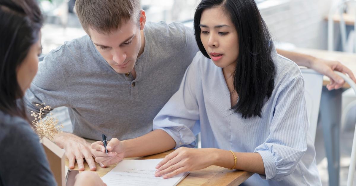 couple meeting financial adviser