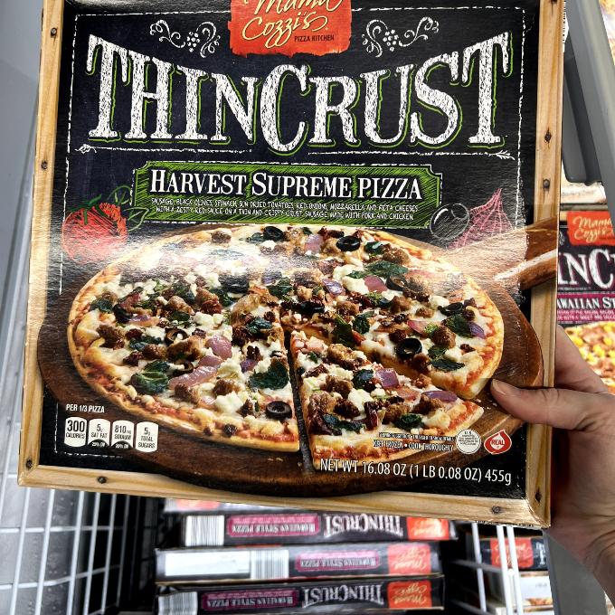 thin crust harvest supreme pizza