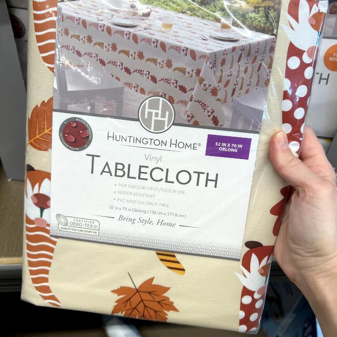 huntington acorns vinyl tablecloth