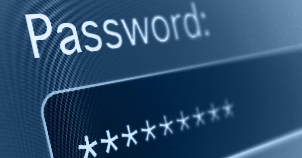 Entering a password on a mobile device.