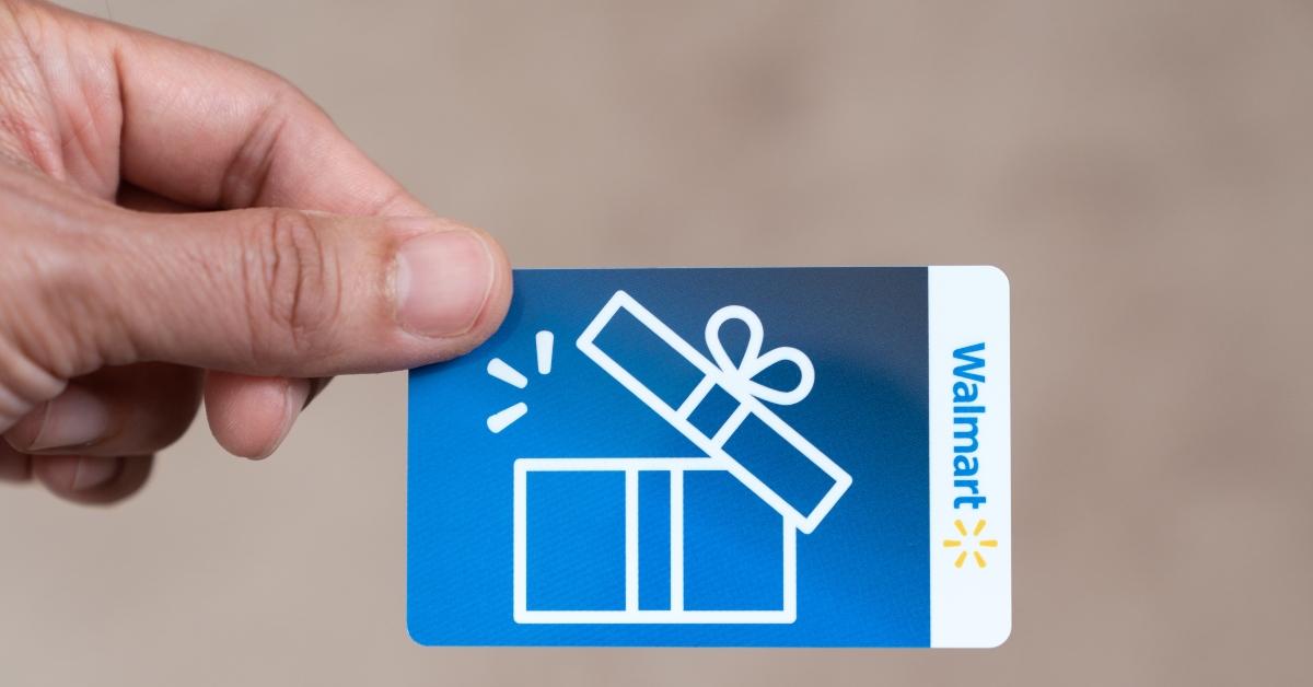 walmart gift card isolated