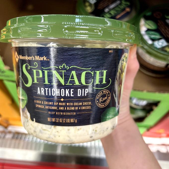 member’s mark spinach artichoke dip jar