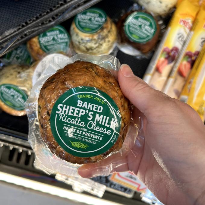 baked sheep’s milk ricotta cheese